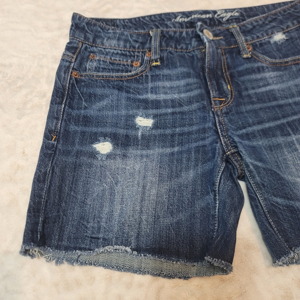 American Eagle Outfitters Women's Short Size 0 Medium Wash Denim - Picture 2 of 11